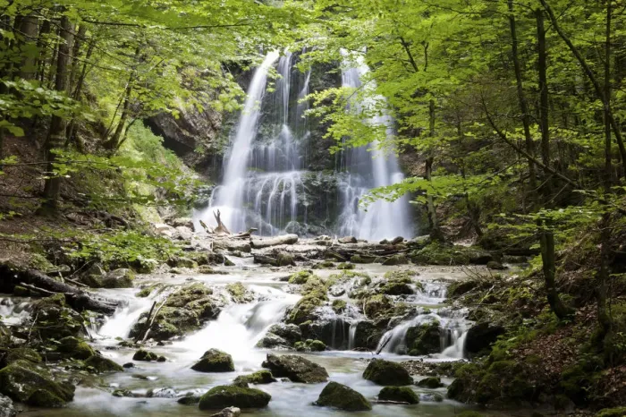 Framed Print : Waterfall, Josefstal, Schliersee, Upper Bavaria, Bavaria, Germany Framed Print : Waterfall, Josefstal, Schliersee, Upper Bavaria, Bavaria, Germany