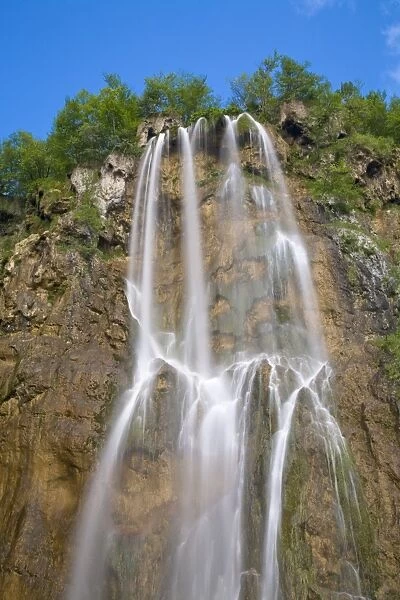Waterfall, national park Plitvicer lakes, Lika-Senj, Croatia