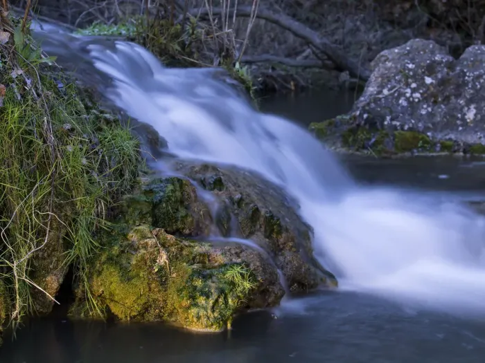 Framed Print : Waterfall in the natural park of Sierra Mariola Framed Print : Waterfall in the natural park of Sierra Mariola