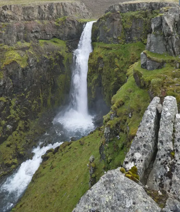 Framed Print : Waterfall, north coast, Iceland, Europe Framed Print : Waterfall, north coast, Iceland, Europe