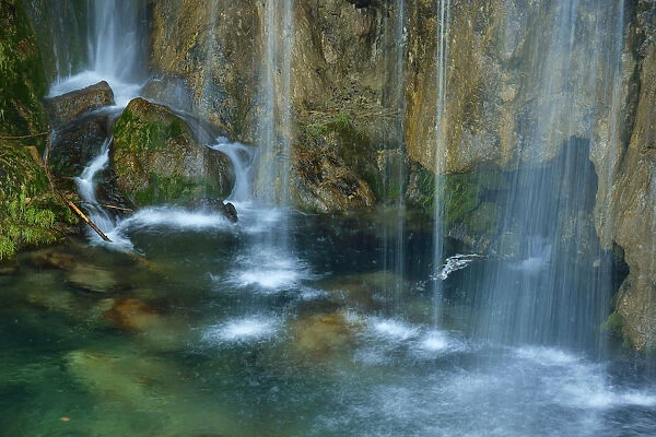 Waterfall, Plitvice Lakes National Park, Plitvice Jezera, Lika-Senj, Croatia