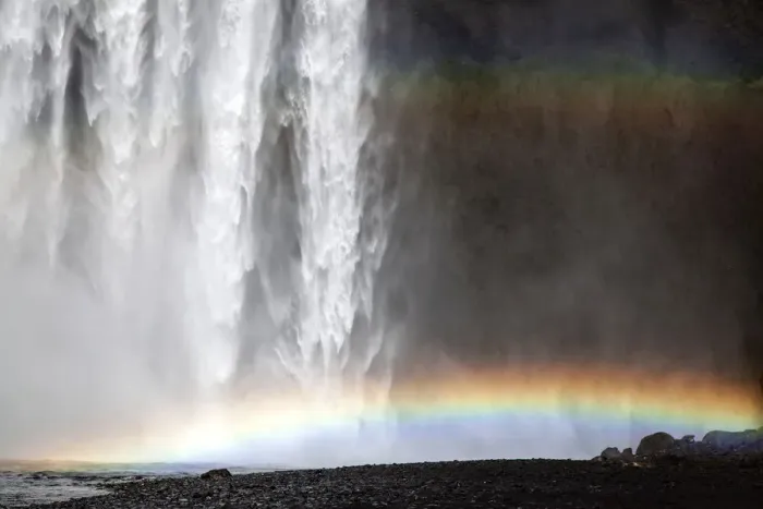 Framed Print : Waterfall with a rainbow, Skogafoss, Iceland Framed Print : Waterfall with a rainbow, Skogafoss, Iceland