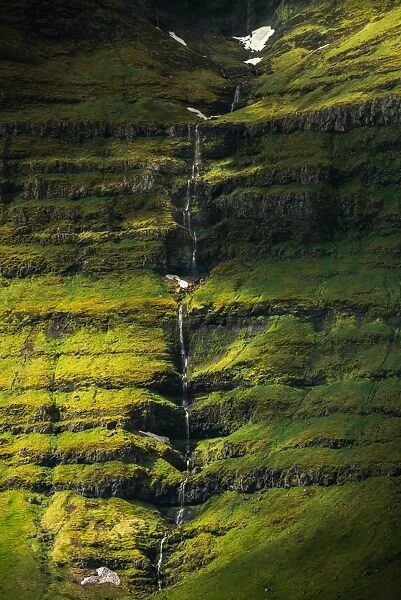 Waterfall on steep cliff
