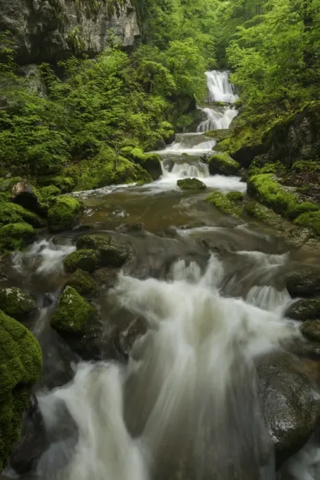 Framed Print : Waterfall in Twannbachschlucht gorge in the Swiss Jura Mountains, Biel, Canton of Solothurn, Switzerland Framed Print : Waterfall in Twannbachschlucht gorge in the Swiss Jura Mountains, Biel, Canton of Solothurn, Switzerland