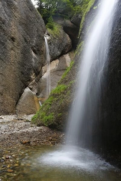 Waterfalls, Nagelfluh, Ofenloch, Abenteuerweg Necker adventure trail, Toggenburg, Canton of St. Gallen, Switzerland