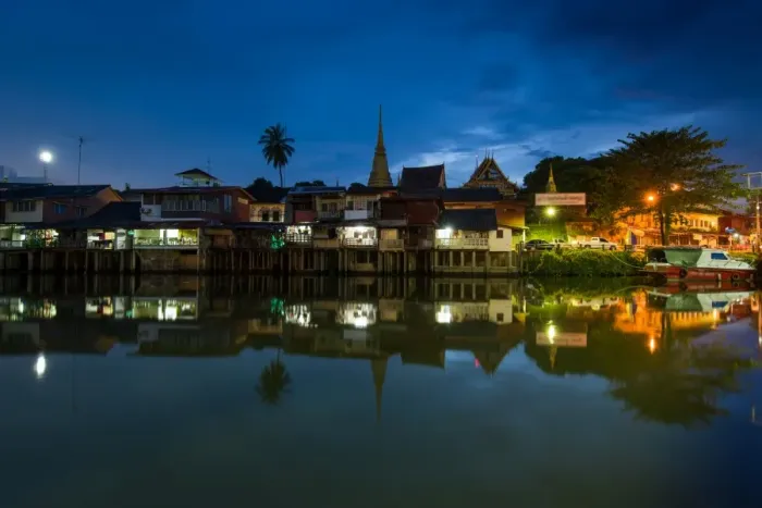 Framed Print : Waterfront village in Chantaburi Framed Print : Waterfront village in Chantaburi