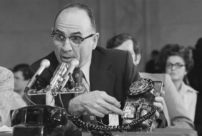 Framed Print : Watergate Conspirator McCord With Bugging Device Framed Print : Watergate Conspirator McCord With Bugging Device