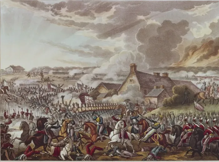 Framed Print : Waterloo. British and French soldiers fighting during the Battle of Waterloo Framed Print : Waterloo. British and French soldiers fighting during the Battle of Waterloo