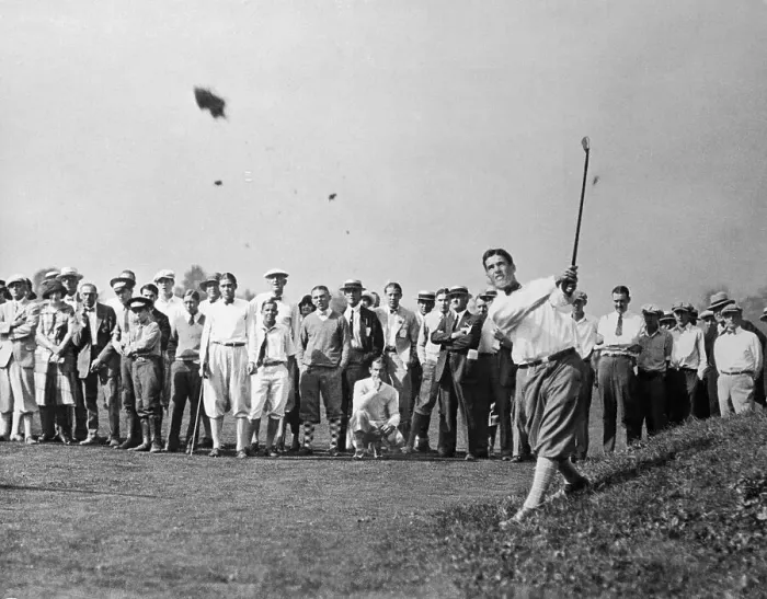 Framed Print : Watts Gunn Hitting a Golf Ball Framed Print : Watts Gunn Hitting a Golf Ball