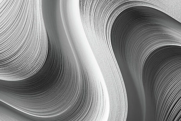 Wave Shaped Paper Pile