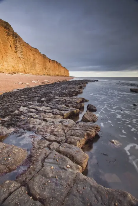 Framed Print : The wavecut platform at Burton Bradstock Framed Print : The wavecut platform at Burton Bradstock