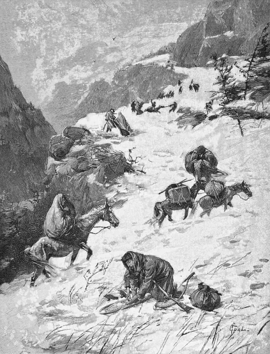 Framed Print : On the Way to the Summit by William Gilbert Gaul Framed Print : On the Way to the Summit by William Gilbert Gaul