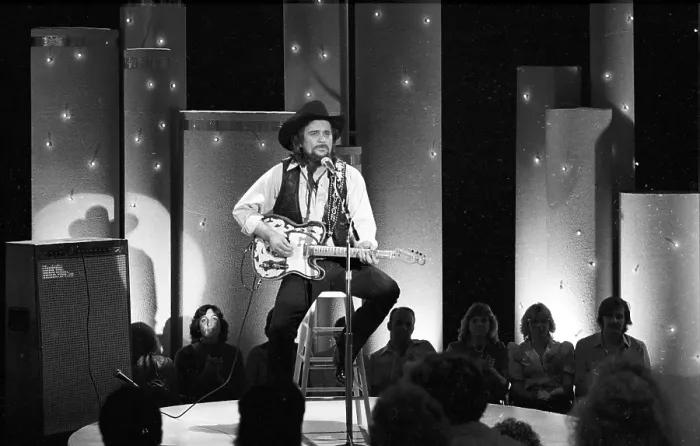 Framed Print : Waylon Jennings Performing Framed Print : Waylon Jennings Performing