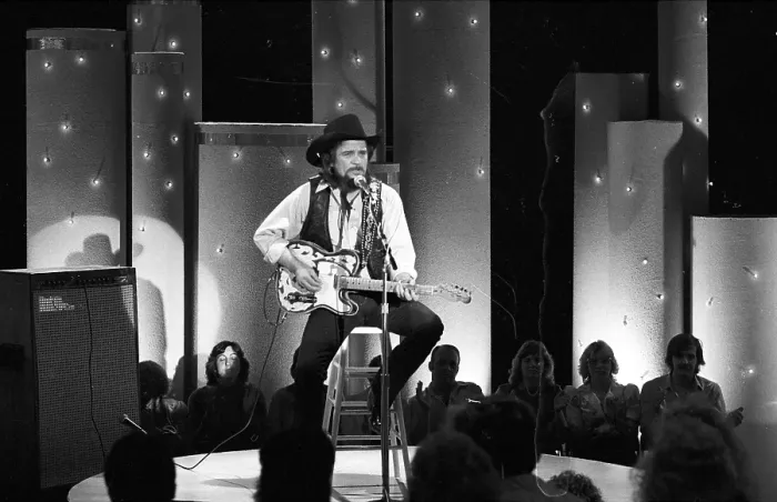 Framed Print : Waylon Jennings Performing Framed Print : Waylon Jennings Performing
