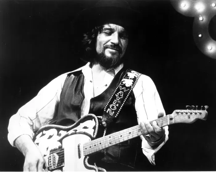 Framed Print : Waylon Jennings Performing