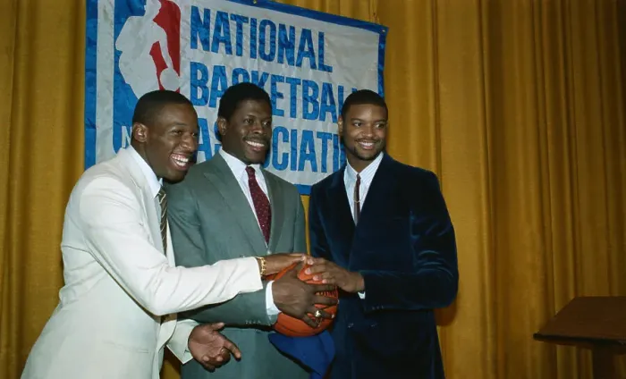 Framed Print : Wayman Tisdale, Patrick Ewing and Benoit Benjamin Framed Print : Wayman Tisdale, Patrick Ewing and Benoit Benjamin