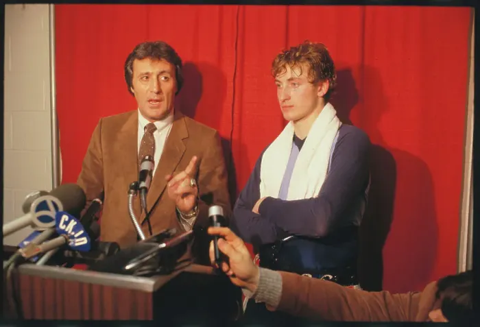 Framed Print : Wayne Gretzky at News Conference Framed Print : Wayne Gretzky at News Conference