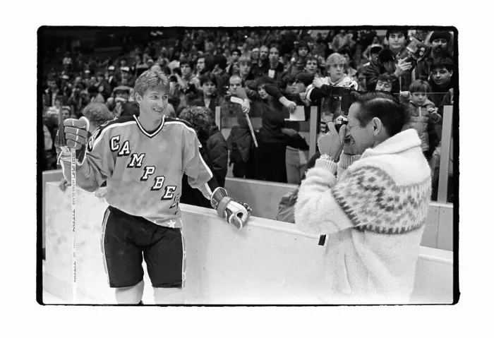 Framed Print : Wayne Gretzky Poses for Picture at the All-Star Game Framed Print : Wayne Gretzky Poses for Picture at the All-Star Game