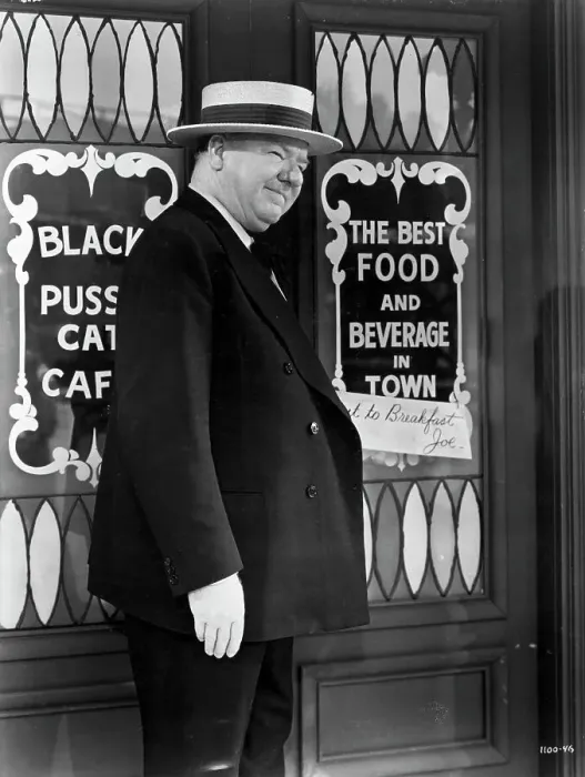 Framed Print : W.C. Fields In Front Of Cafe Framed Print : W.C. Fields In Front Of Cafe