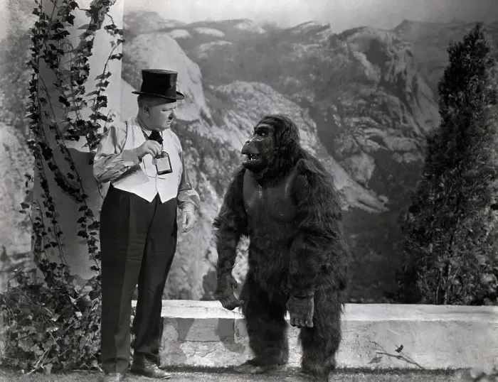 Framed Print : W.C. Fields Offers Ape Refreshment Framed Print : W.C. Fields Offers Ape Refreshment