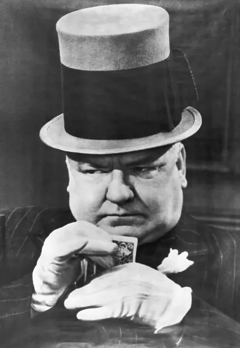 Framed Print : W.C. Fields in Typical Poker Face Pose