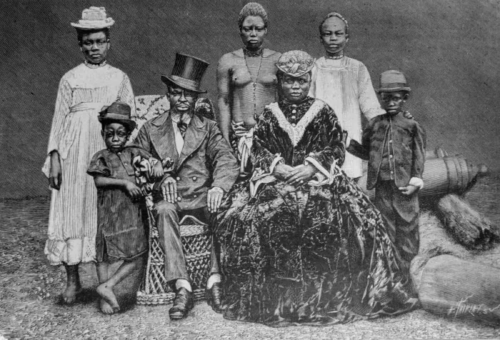Framed Print : Wealthy African Family Framed Print : Wealthy African Family