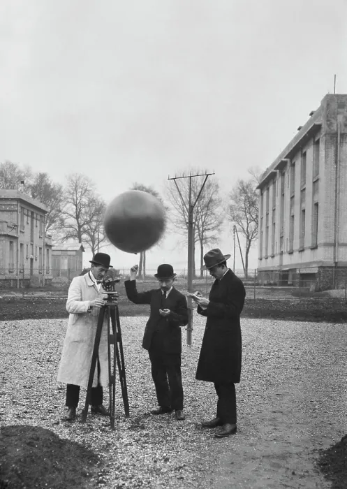 Framed Print : Weathermen At Le Bourget Airport, Circa 1930