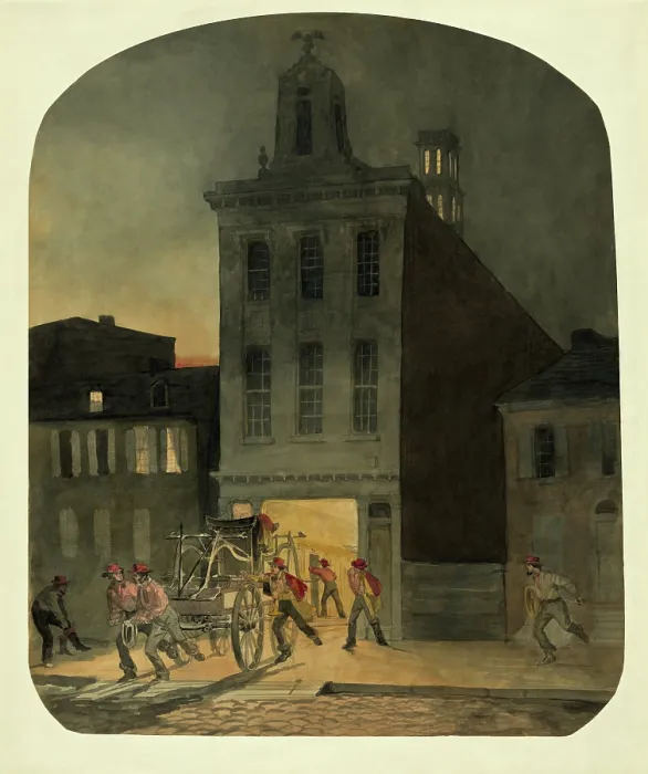 Framed Print : Weccacoe Engine Company Framed Print : Weccacoe Engine Company
