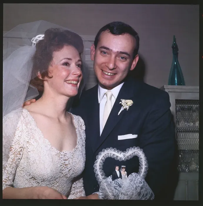 Framed Print : Wedding Portrait of Piper Laurie and Joseph Morgenstern