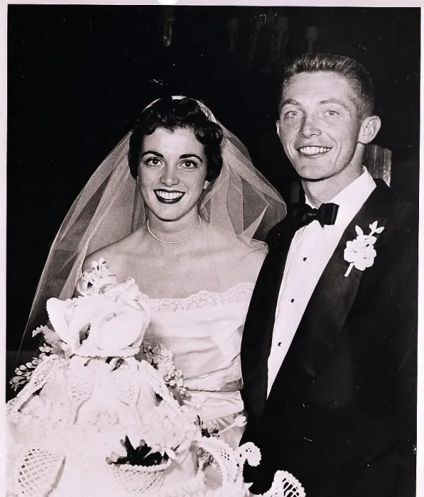 Framed Print : Wedding Portrait of Tony Trabert and Wife Framed Print : Wedding Portrait of Tony Trabert and Wife