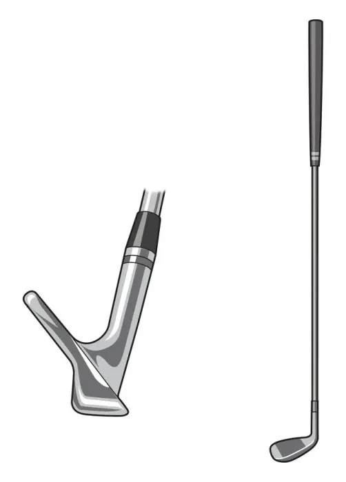 Framed Print : Wedge, full length and clubhead Framed Print : Wedge, full length and clubhead
