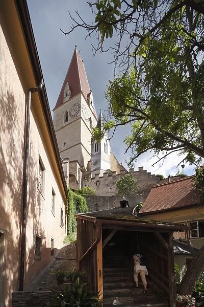 Wehrkirche fortified church, Weissenkirchen in the Wachau, Waldviertel, Lower Austria, Austria, Europe