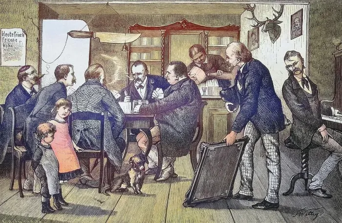 Framed Print : A Weissbierstube in Berlin, Germany, Historic, digitally restored reproduction from a 19th century original Framed Print : A Weissbierstube in Berlin, Germany, Historic, digitally restored reproduction from a 19th century original