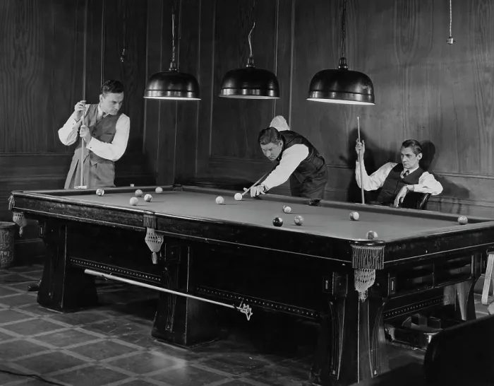 Framed Print : Well-Dressed Pool Players Framed Print : Well-Dressed Pool Players