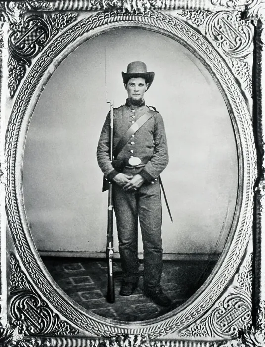 Framed Print : Well-Equipped Confederate Private Framed Print : Well-Equipped Confederate Private