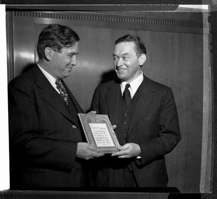 Framed Print : Wendell Willkie Presenting Award to Walter Lippmann Framed Print : Wendell Willkie Presenting Award to Walter Lippmann