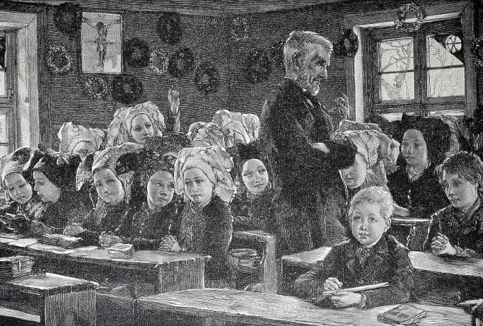 Framed Print : Wendish School, Lusatia, Classroom, Germany, Historical, digital reproduction of an original from the 19th century Framed Print : Wendish School, Lusatia, Classroom, Germany, Historical, digital reproduction of an original from the 19th century