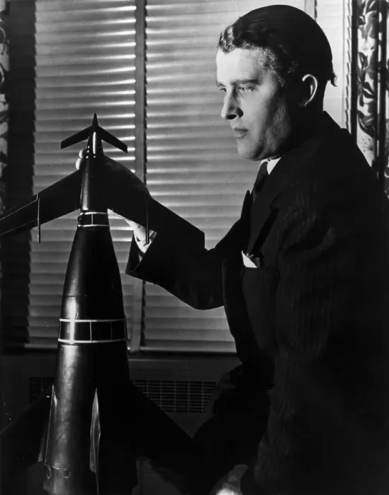 Framed Print : Werner von Braun with Model Rocket Framed Print : Werner von Braun with Model Rocket