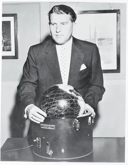 Framed Print : Wernher von Braun with His Invention Framed Print : Wernher von Braun with His Invention