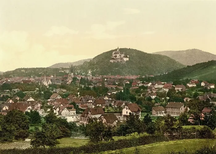 Framed Print : Wernigerode im Harz, c. 1890, Germany, Historic, digitally restored reproduction from a 19th century original Framed Print : Wernigerode im Harz, c. 1890, Germany, Historic, digitally restored reproduction from a 19th century original