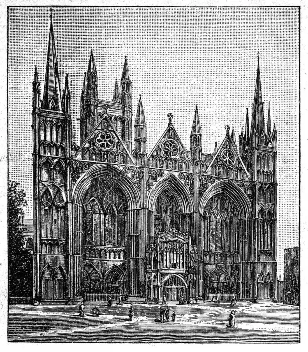 Framed Print : West facade of the cathedral at Peterborough Framed Print : West facade of the cathedral at Peterborough
