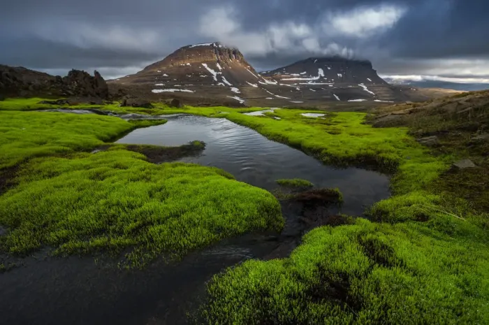 Framed Print : West Fjords highland landscape