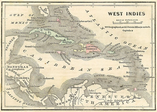 West Indies map 1856