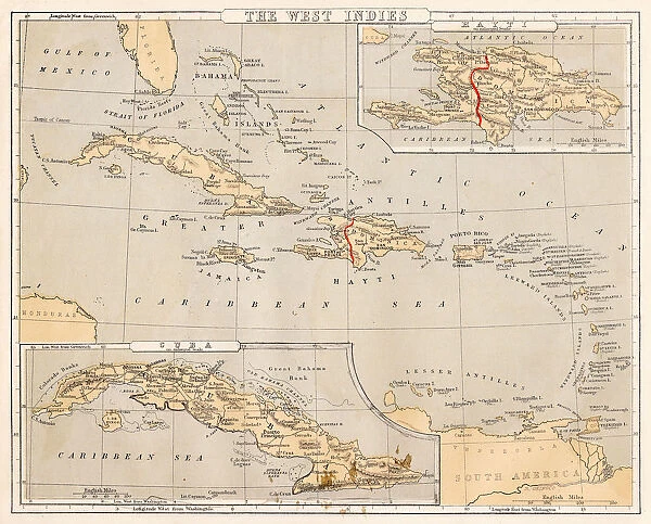 West Indies map 1869