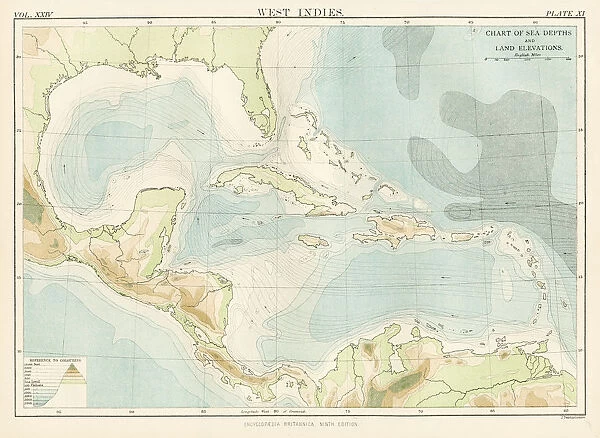West Indies map 1885