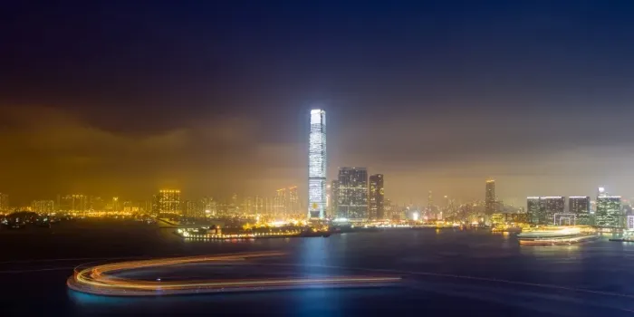 Framed Print : West Kowloon district at night Framed Print : West Kowloon district at night