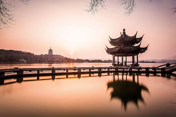 west lake. The west lake of Hangzhou