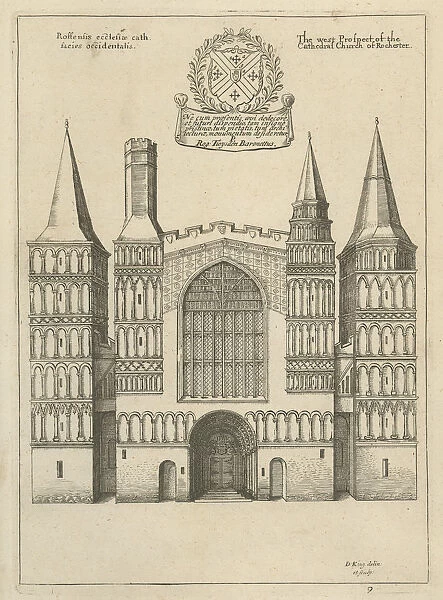 The West Prospect of Rochester Cathedral, 1660