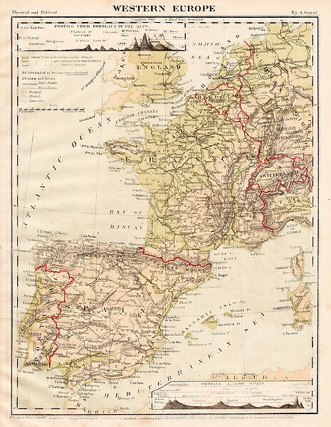 Western europe map 1867