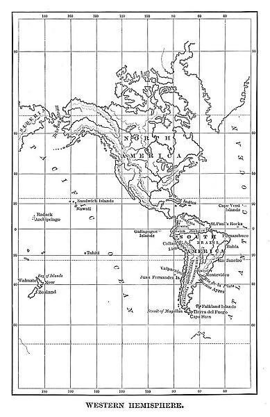 Western Hemisphere map